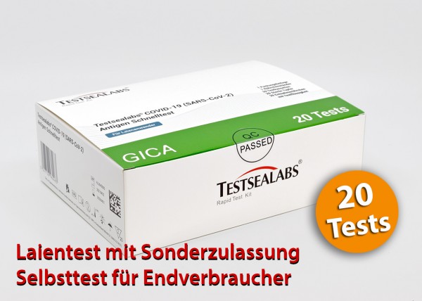 Testselabs - Laientest AKTION (Nasenbohrertest) mit Sonderzulassung - AKTION